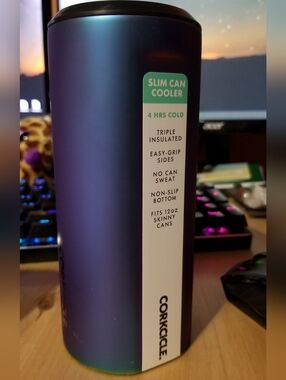Corkcicle 12 Oz Slim Can Cooler Firefly